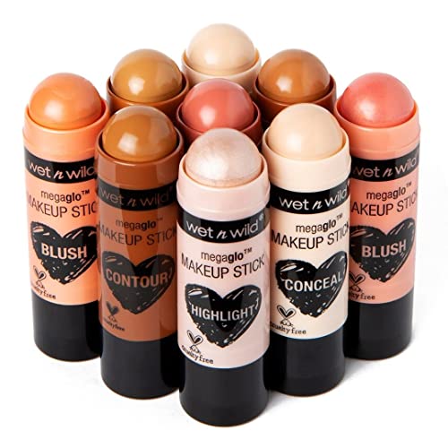 wet n wild MegaGlo Makeup Stick, Buildable Color, Versatile Use, Cruelty-Free & Vegan - Pink Floral Majority