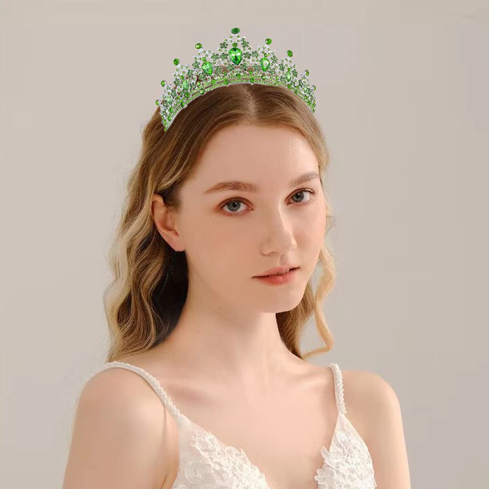 Kamirola -St. Patrick's Day Queen Crown and Tiaras Princess Crown for Women Crystal Headbands for Bridal, Princess for Wedding and Party