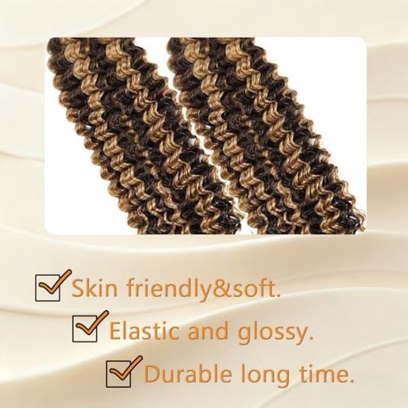 24 Inch P4/27 Human Braiding Hair - Deep Curly Wave, 100g