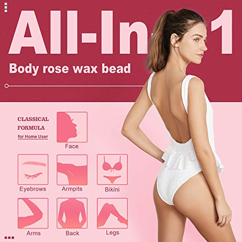 Ajoura 2 lb Rose Hard Wax Beads + 1 lb Rose Hard Wax Beads for Hair Removal, All-purpose Wax Beans for Sensitive Skin, Large Area Coarse Hair Removal, Refill Bag for Brazilian Bikini, Face