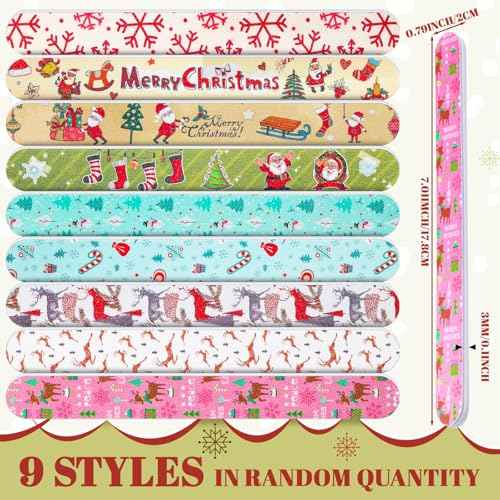 45 Pack Christmas Nail Files Gifts Bulk Holiday Emery Boards Double-Sided Christmas Party Nail Files Bulk Stocking Stuffers Christian Gifts for Women Customers Coworkers Staff(Santa)