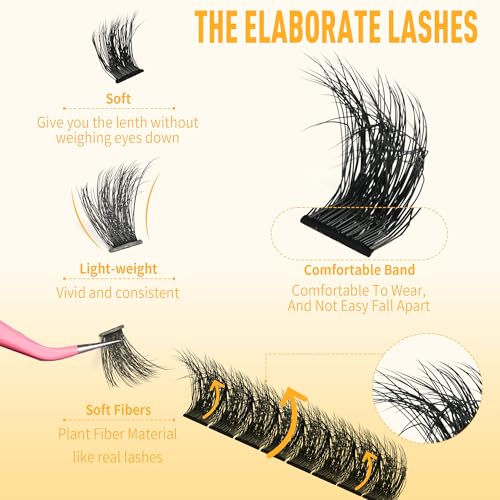 Lash Clusters 10-14mm Short D Curl Volume Eyelash Extensions 260D
