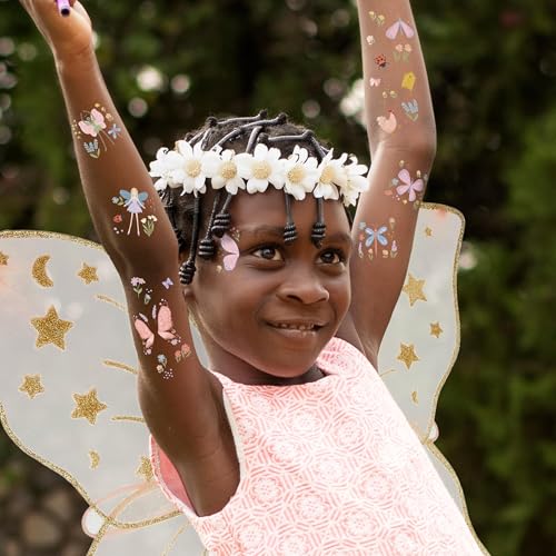 Cheerland Garden Fairy Tattoos Temporary Floral Butterfly Farm Party Favors Woodland Fairies Wing Stickers Birthday Decorations for Tea Bridal Baby Shower Classroom Silly Goose Party Supplies 108pcs