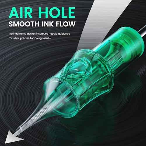 A-minusone 20Pcs 1201RL Tattoo Needles Cartridges Standard #12 1 Round Liner Size Tattoo Cartridge Needle Pro Disposable Cartridges Sterilization and Safety for Most Tattoo Pen Cartridge Machines