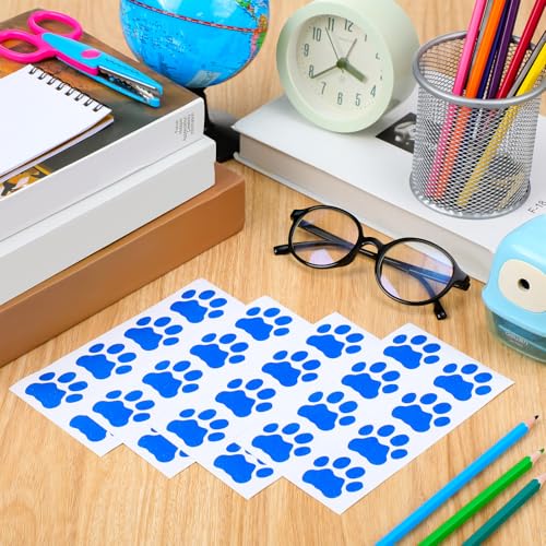 Tiger Paw Eye Black Stickers, 120 Pairs Blue Glitter