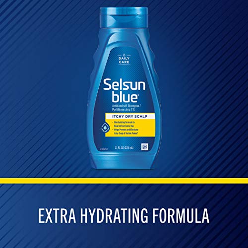 Selsun Blue Shampoo, 11 fl. oz., Itchy Dry Scalp | Anti-Dandruff | Extra-Hydrating Formula | Pyrithione Zinc 1% | Pack of 2