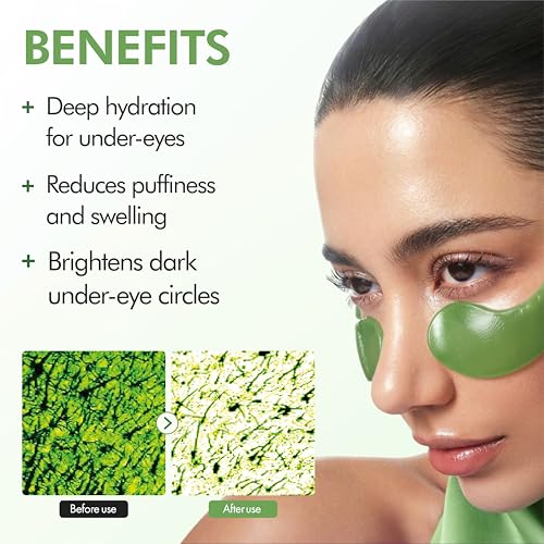 SpaScriptions Hydrogel Cucumber Under Eye Patches, 4 Pairs