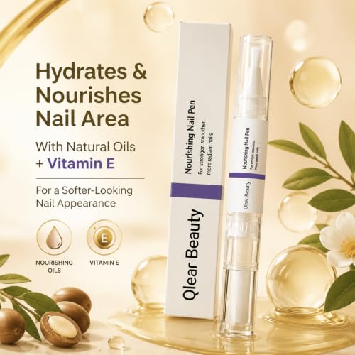 Qlear Beauty Nourishing Nail & Cuticle Oil Pen for Dry Brittle Nails