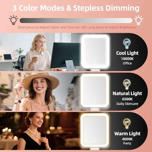 GioeDa Travel Makeup Mirror with Lights 10X Magnifying