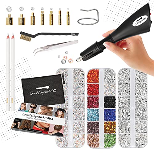Quick Crystals Pro Hotfix Rhinestone Applicator Kit with 4400 Stones