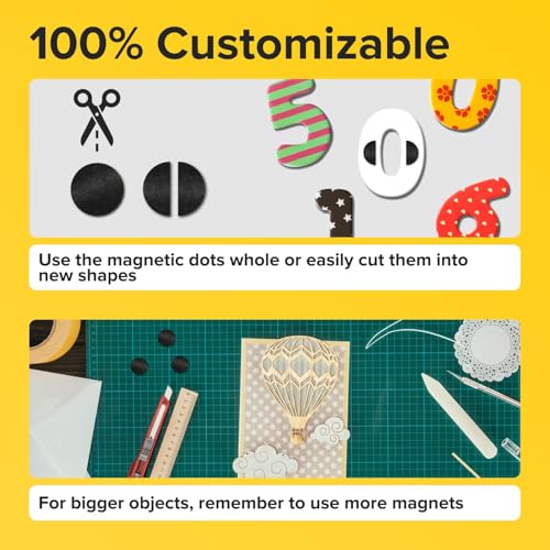 X-bet MAGNET 0.8x0.08 Inch Round Sticky Magnetic Dots - 120 pcs