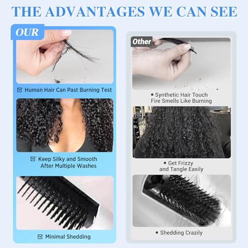 EMOL Burmese Curly Human Hair 3 Bundles 12 Inch 3C4A