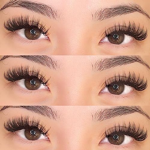 Lashes Natural Look Cat Eye False Eyelashes Wispy Fox Eye Lashes Wispy 15mm 6D Volume Strip Fake Eyelash Extension Look by PHKERATA, 7 Pairs Pack