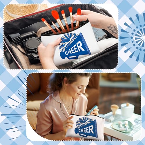 20 Pcs Cheer Makeup Bags - Canvas Cheerleader Gift Set