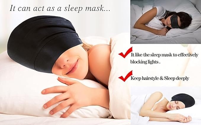 Satin Bonnet Sleep Cap with Adjustable Strap - Frizz Control