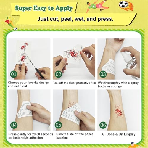 World Cup 2026 Soccer Temporary Face Tattoos, 10 Designs Waterproof