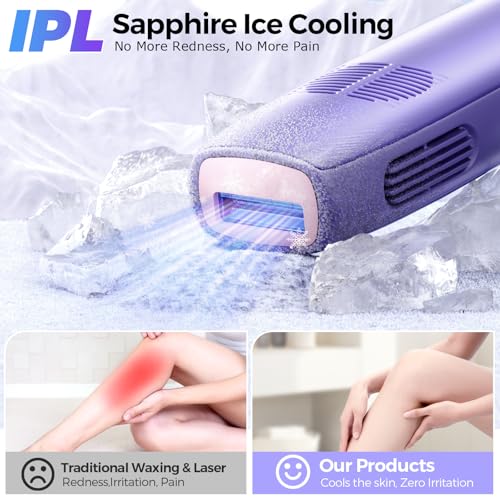 IPL Laser Hair Removal Device 999,900 Flashes Painless at-Home Face & Body