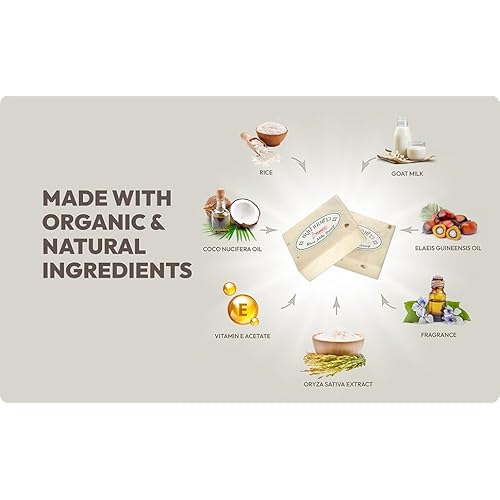 Yeahgoshopping 2 Pcs Original Rice Milk Soap Bar Thailand Jasmine 60-65 Grams Handmade Gluta Collagen Douro Jabon Douro Real Fuentes Pourres Grade Moisturizing Organic Made in Thailand (2 Soap Bars)