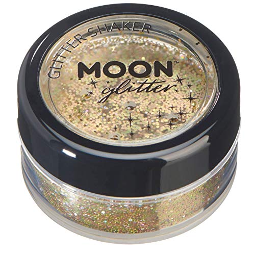 Moon Glitter Holographic Gold Cosmetic Glitter Shaker 0.17oz