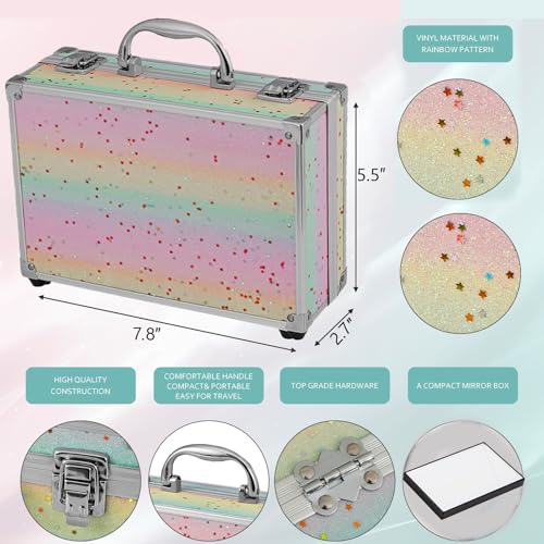 AOLIKOKO All-in-One Makeup Kit with Train Case & Brushes