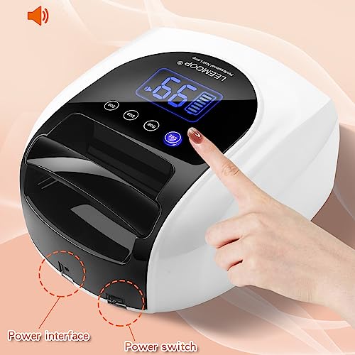 Rechargeable UV LED Nail Lamp, 96W Cordless UV Light for Nails with Handle, Professional Curing Lamp for Gel Nails with 42 Beads, 4 Timer Setting Nail Light and LED Touch Screen Gel Polish Nail Dryer