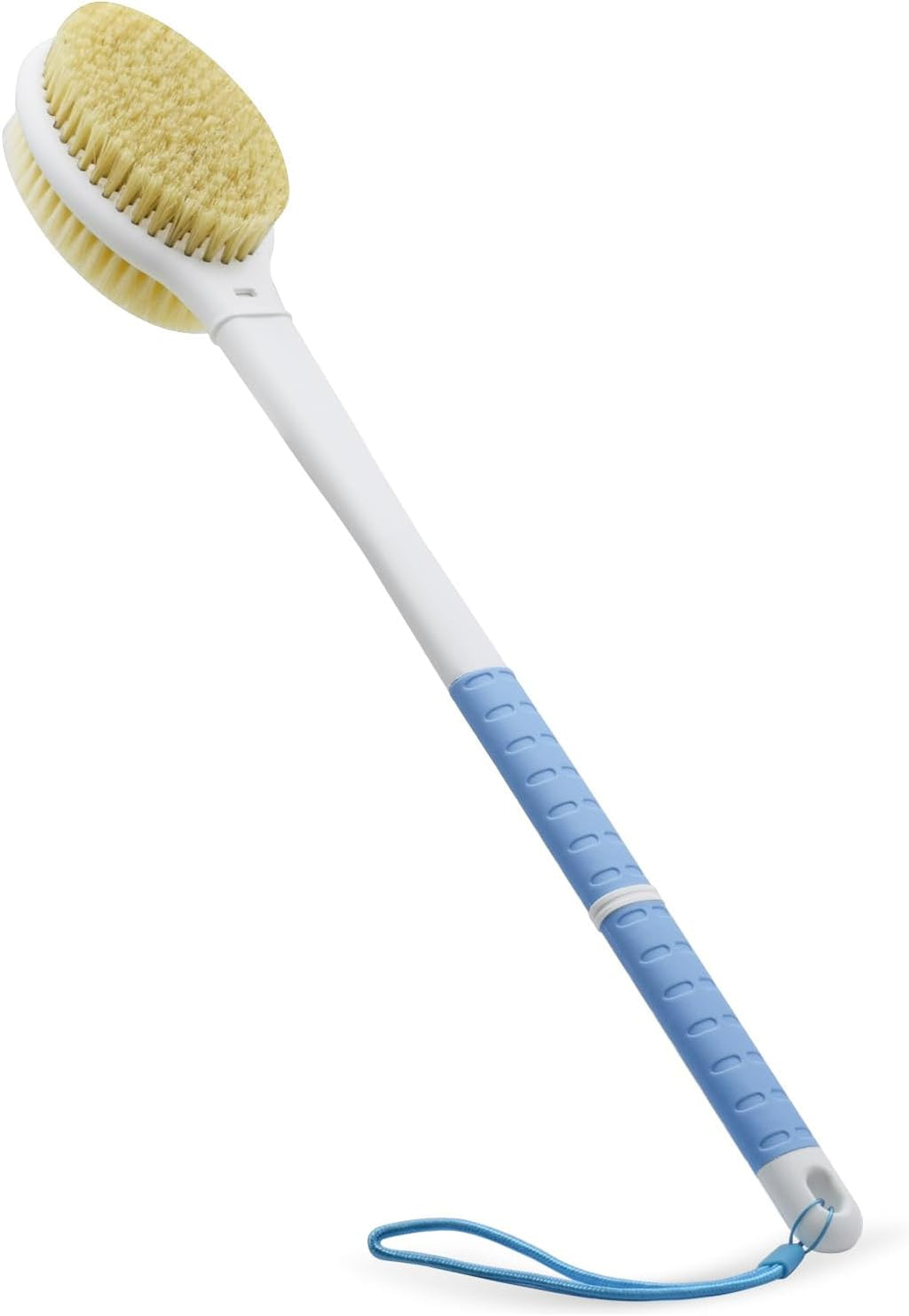 Shower Brush with Soft and Stiff Bristles,20.5" Extra Long Handle Dual-Sided Back Scrubber Bath Brush Body Exfoliator for Wet or Dry Brushing (Extra Long Handle)