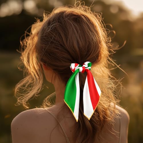 Italy Flag Hair Accessory Set - 4-Piece Headband & Clips