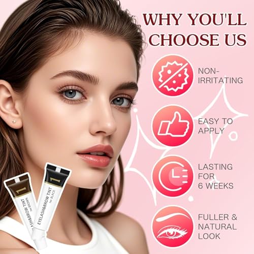 Lash & Brow Tint Kit - 6 Week Color, DIY Home Use