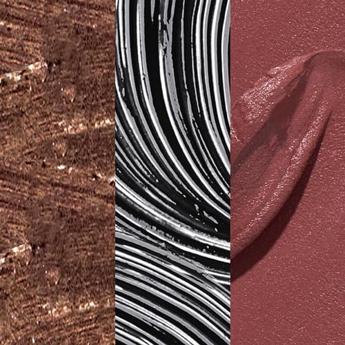 LAURA GELLER NEW YORK Kajal Collection Trio - Includes Multi-Use Eyeshadow + Liner Stick, Dark Brown + Volumizing Tubing Mascara + Longwearing Lip Color Pencil, Mulberry