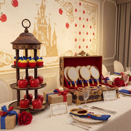 Gold Bow Hand Mirror Party Favors Set of 12