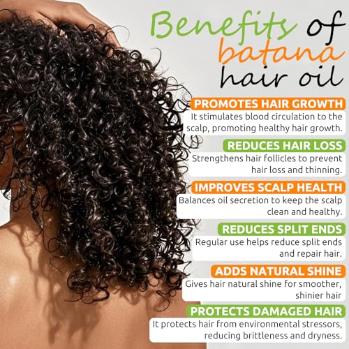 Hair Growth Oil with Batana, Castor & Rosemary - Strengthening & Thickening Treatment - 4 FL OZ