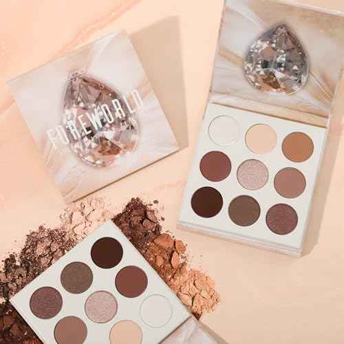 docolor Neutral Eyeshadow Palette 9 Colors Nude Brown Eyeshadow Palette Eye Shadow Palette Makeup Palettes with Velvety and Silky Finishes Highly Pigmented Mattes Shimmers Glitter Eye Makeup Palettes