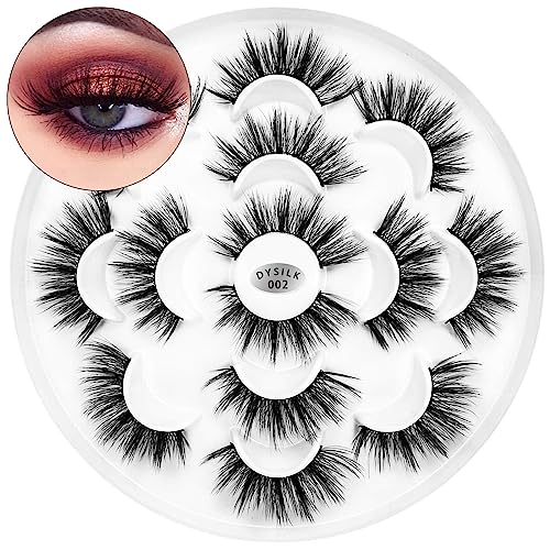 DYSILK Wispy Mink Lashes - 7 Pairs Reusable Faux Eyelashes