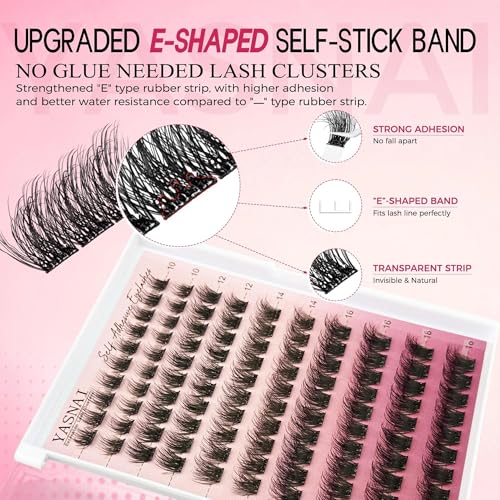 Self-Adhesive Eyelash Clusters 10-18mm Fluffy Mink Lashes