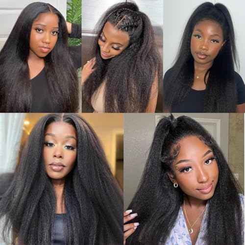 22 inch Kinky Straight Bundles Yaki Straight Human Hair Bundles 100% Unprocessed Brazilian Virgin Hair Kinky Straight Human Hair For Black Women