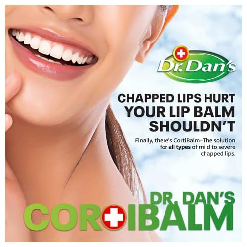 Dr. Dan's Cortibalm-6 Pack-for Dry Cracked Lips - Healing Lip Balm for Severely Chapped Lips - Designed for Men, Women and Children