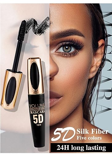 5D Silk Fiber Mascara White Waterproof Voluminous Lash