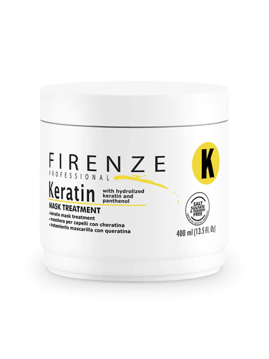 Firenze Professional Keratin Mask Hair Treatment (salt sulfate & paraben free) 13.5 oz with Free Red Gift Bag