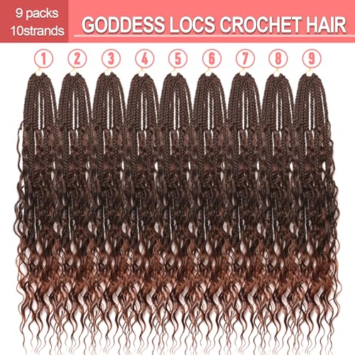 Boho Box Braids Crochet Hair 24 Inch - 9 Packs Water Wave