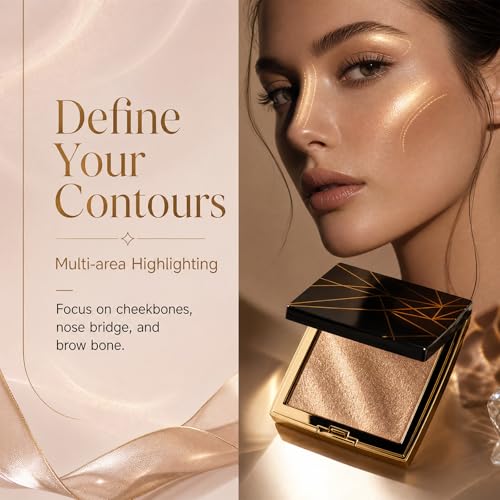 Champagne Glow Highlighter Palette, 10g Baked Powder