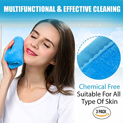 Makeup Remover Face Towel for Women - Removes Mascara Lipstick Eyeliner even heavy Foundation | Wash Cloth for Face and Neck | Quick Dry Wash Cloth for Gentle Facial Cleansing | washable and reusable