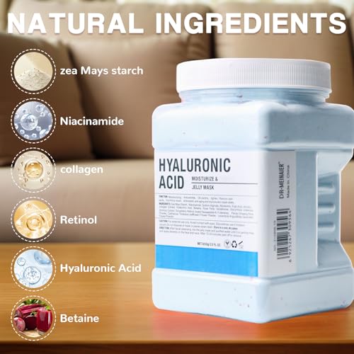 Collagen Jelly Mask ? Jelly Mask for Facials & Vajacial, Mascarilla Hidropl?stica Facial,Esthetician Supplies for All Skin Types (Hyaluronic Acid)