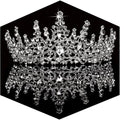 Silver Crystal Wedding Tiara Crown for Bride & Prom
