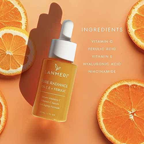 Lanmeri Vitamin C Face Serum 3pack- CE Ferulic Facial Serum with 15% Pure L-Ascorbic Acid, Ferulic Acid, Vitamin E, & Hyaluronic Acid - Anti Aging, Anti Wrinkle Skin Brightening Dark Spot Corrector