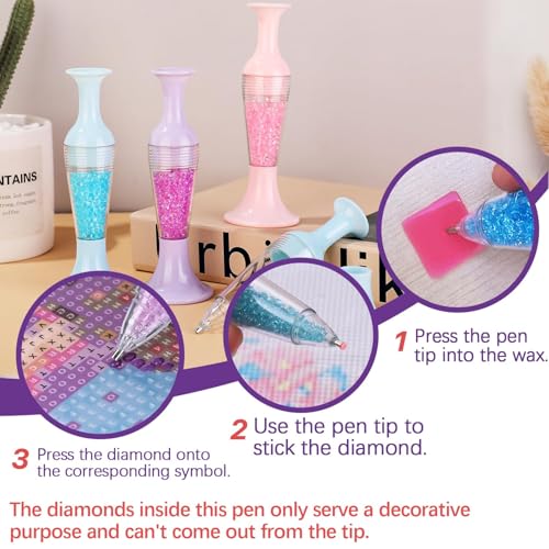 BAOENALNAT 3PCS Flower Pot-Shaped Diamond Painting Pens - Standard Version