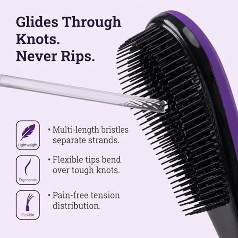 Performore Curved Vented Boar Bristle Detangler Hairbrush