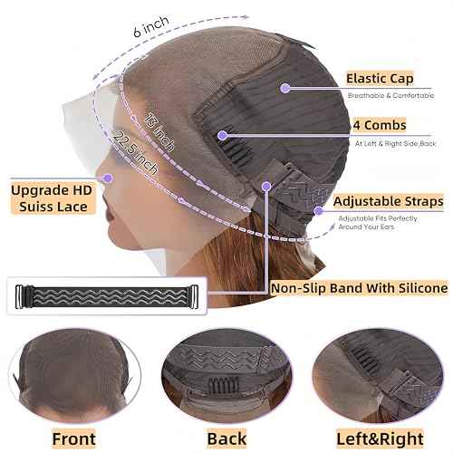 30 Inch Chocolate Brown Lace Front Wig Human Hair 13x6 HD Body Wave Lace Front Wigs Human Hair 180 Density Pre Plucked Colored 4# Frontal Wigs Human Hair Brown Wig Human Hair Wigs for Women