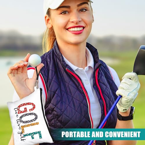 18 Pieces Golf Gift for Women Golfers Cosmetic Bags 9 Styles Makeup Bag Bulk Zipper Pouch Travel Toiletry Bags Purses Organizer Case for Ladies Girls Golfers Lover Player Accessories