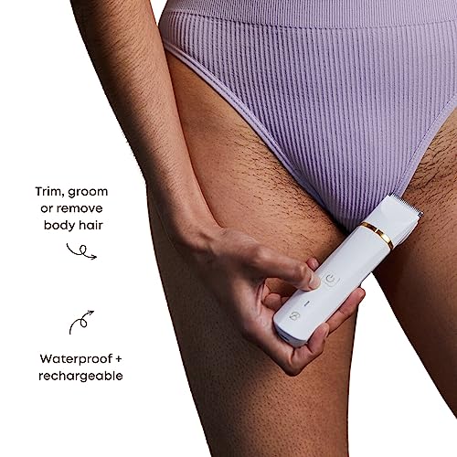 Bushbalm Bikini Trimmer - Electric Shaver Body Hair Razor for Women, Waterproof, Cordless Shaver for Sensitive Areas, Close Grooming for Bikini, Underarms, and Legs ? Francesca Trimmer