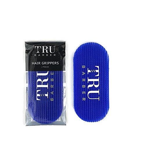 TRU BARBER HAIR GRIPPERS 3 COLORS BUNDLE PACK 6 PCS for Men and Women - Salon and Barber, Hair Clips for Styling, Hair holder Grips (Red/White/Blue)